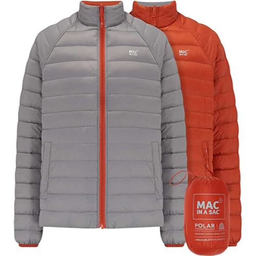 MAC IN A SAC MENS REV POLAR JACKET(SACK) - BURNT ORANGE/GREY