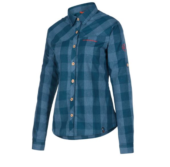LA SPORTIVA ANDES LS SHIRT W STORM BLUE/CHERRY TOMATO