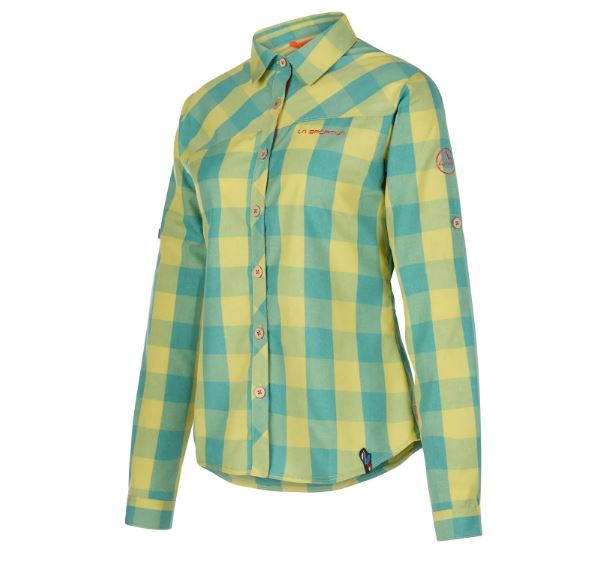 LA SPORTIVA ANDES LS SHIRT W LAGOON/CHERRY TOMATO