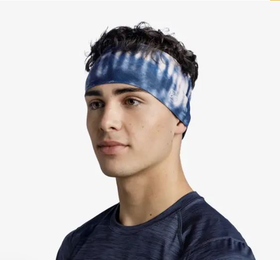 BUFF COOLNET UV® WIDE HEADBAND DERI BLUE