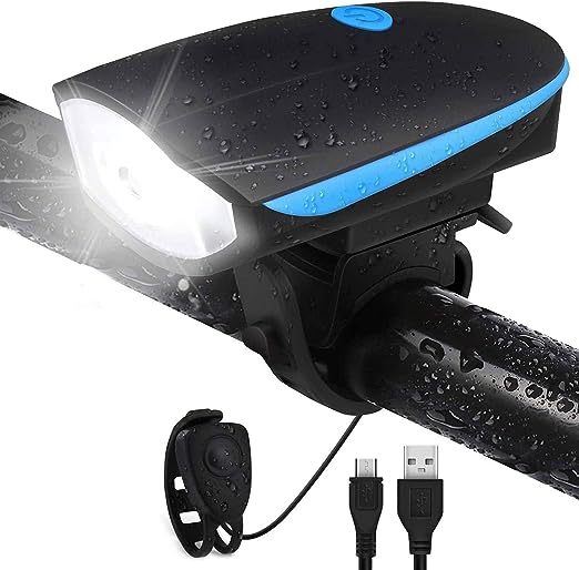 Albainox rechargeable cycling light with horn