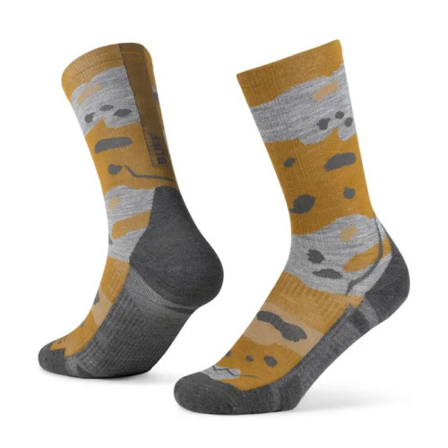 LW Merino Wool Crew Socks Umber Khaki